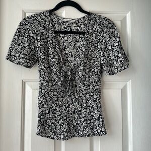Abercrombie Short Sleeve Floral Blouse